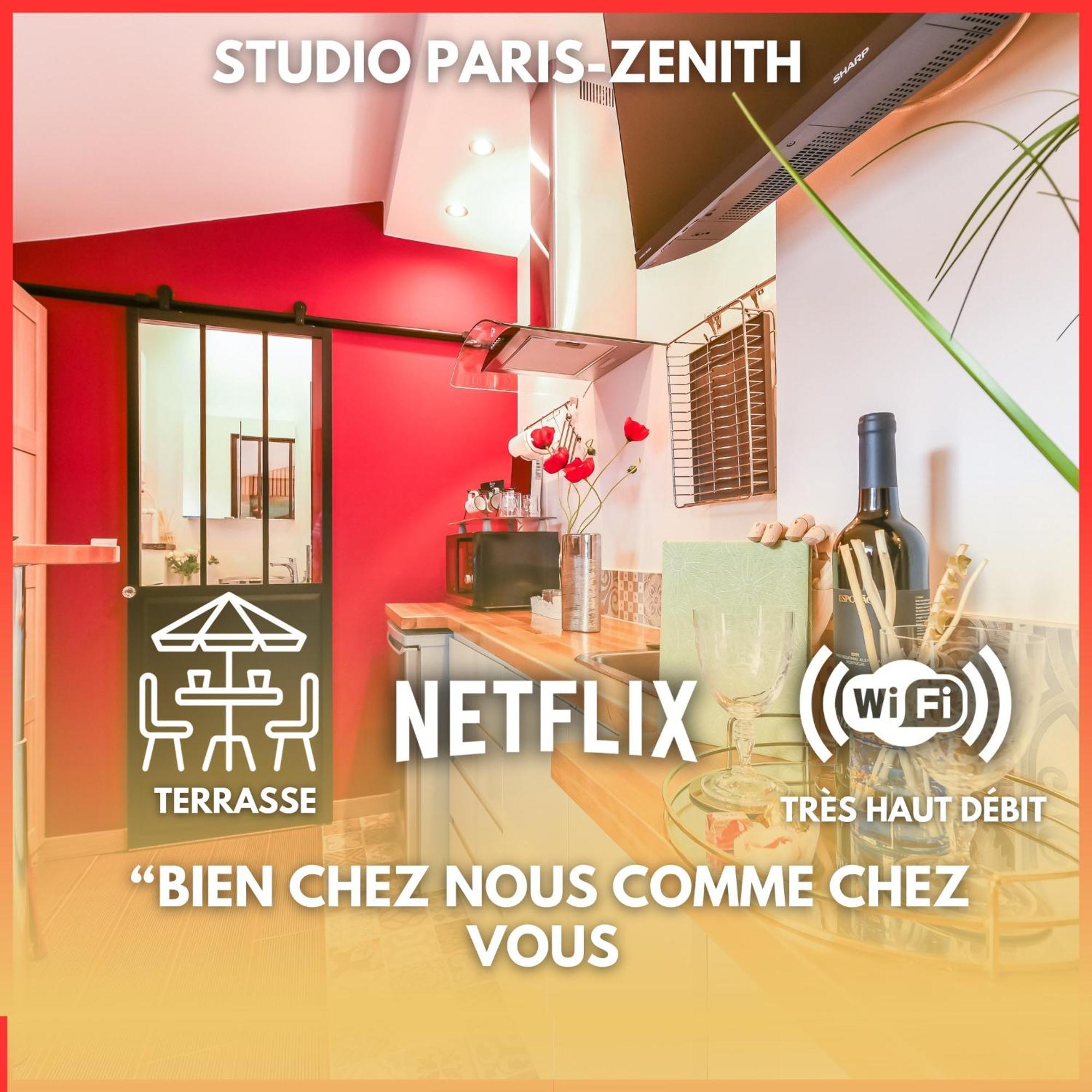Paris-Zenith-Bienvenue-Terrasse-Netflix Appartement Pantin Buitenkant foto